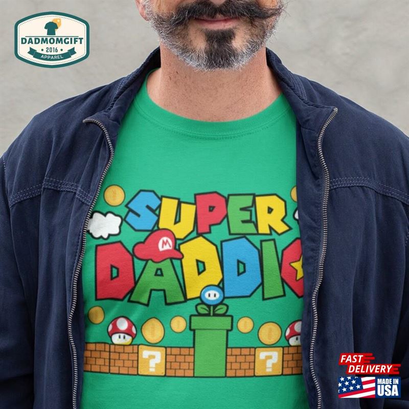 Super Daddio Game Shirt New Dad Mommio Classic Unisex