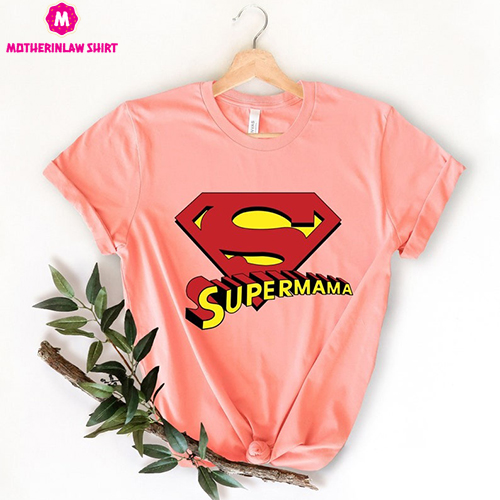 Super Mom Logo T-Shirt, Super Mama Tee, Funny Superhero Gift Shirt, Super Hero Birthday Shirt For Mom, Mother’s Day Gift Idea