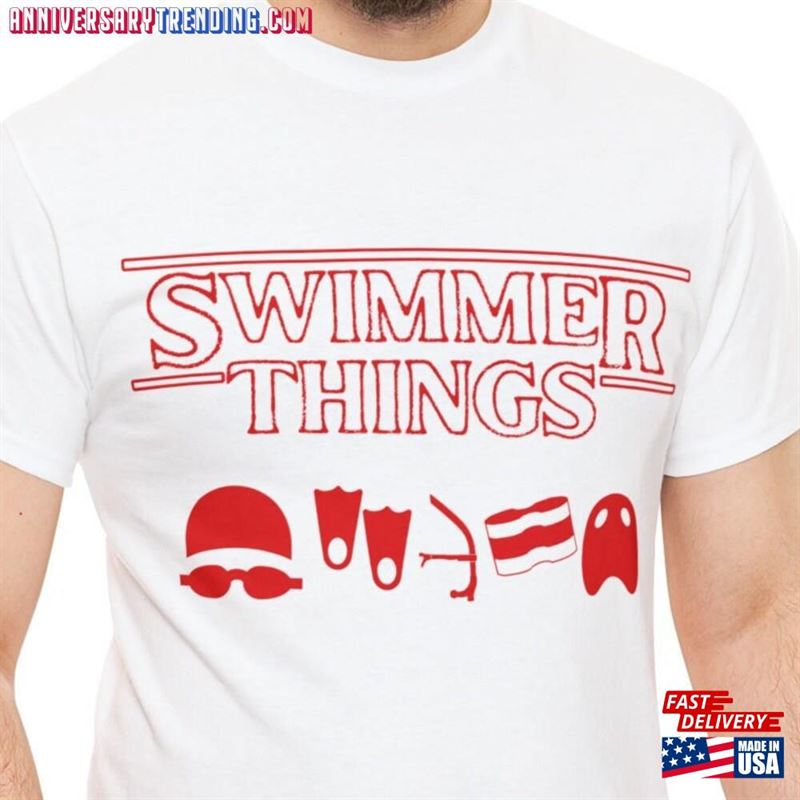 Swimmer Things Oversized Tee Swim Meet T-Shirt Hoodie – Bipubunny Store