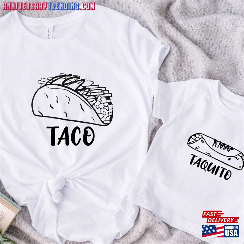 Taco Taquito Matching Shirts Mama Mini Shirt Mother Unisex Classic -Bipubunny Store