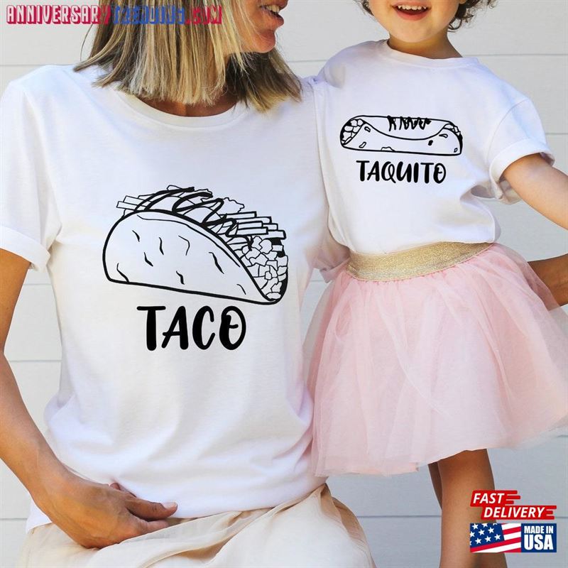 Taco Taquito Matching Shirts Mama Mini Shirt Mother Unisex Classic -Bipubunny Store