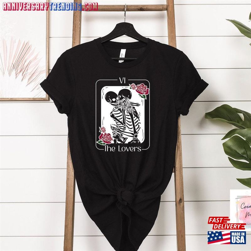 Tarot Card Shirt For Lovers Skelleton Gifts Book Women T-Shirt Classic – Bipubunny Store