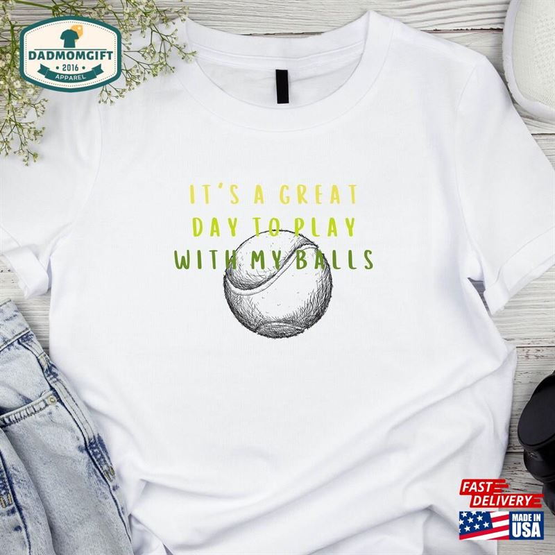 Tennis Tshirt Balls T-Shirt Lover Gift Classic Unisex