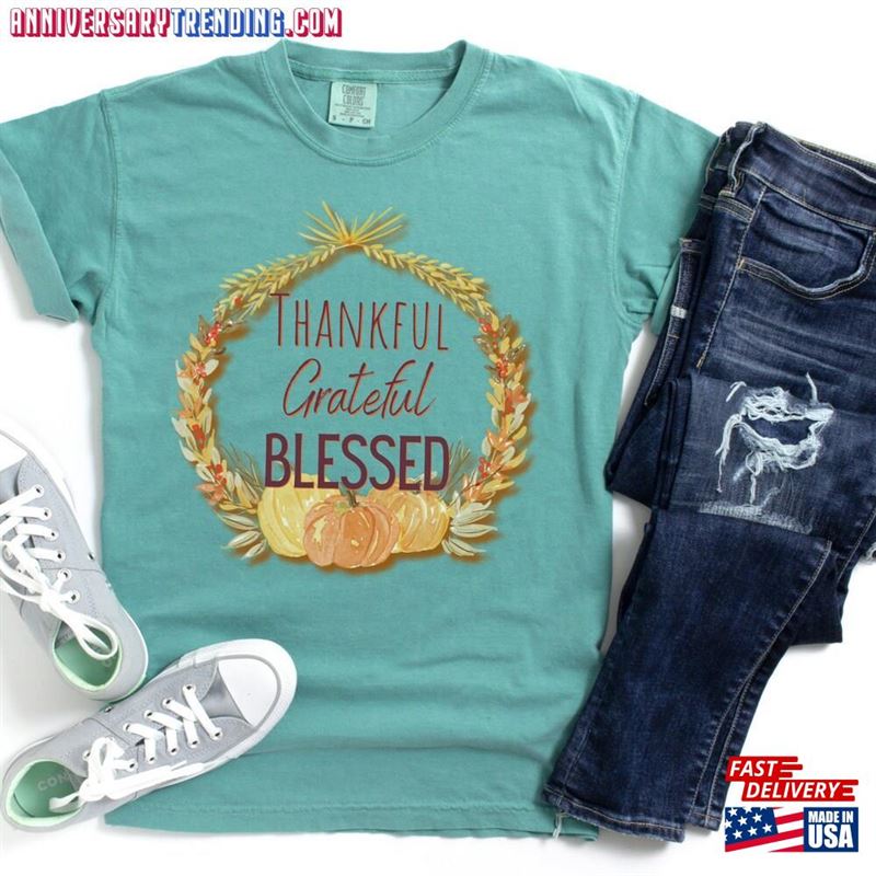 Thankful Grateful Blessed Shirt Unisex Sweatshirt – Bipubunny Store