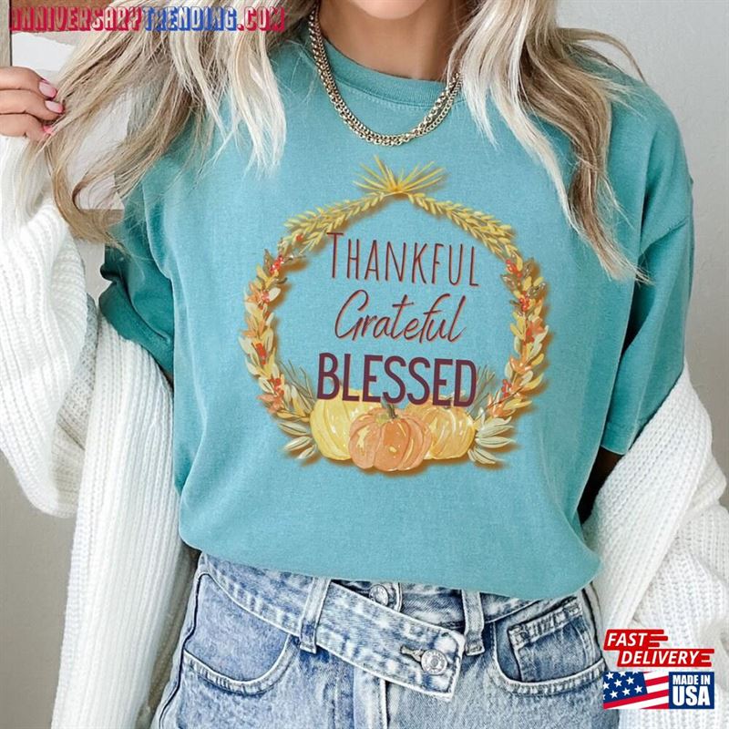 Thankful Grateful Blessed Shirt Unisex Sweatshirt – Bipubunny Store