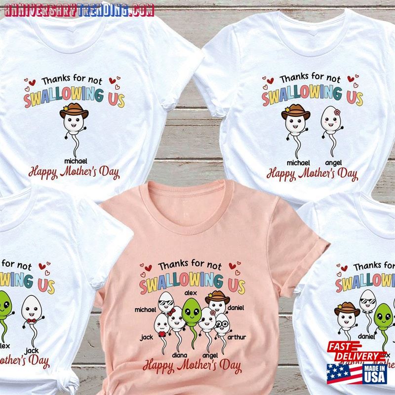 Thanks For Not Swallowing Us Shirts Happy Mothers Day Shirt Grandchild Classic T-Shirt -Bipubunny Store