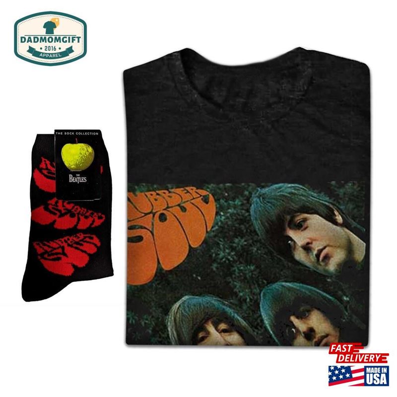 The Beatles Unisex T-Shirt Rubber Soul Album Cover Socks Sweatshirt Classic