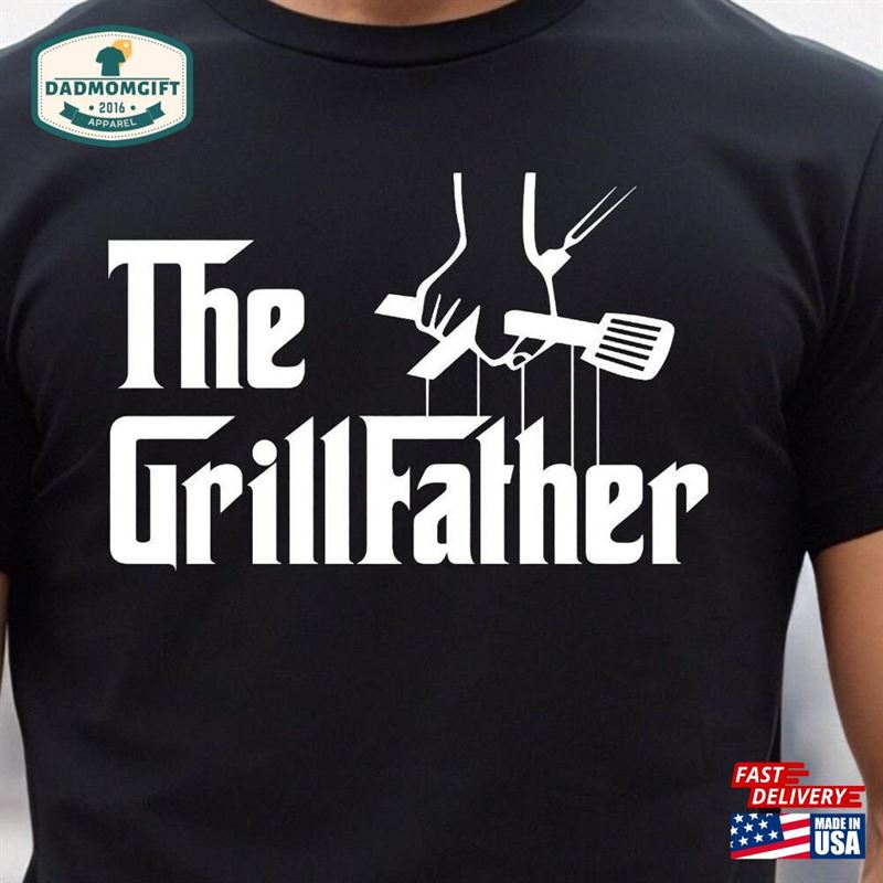 The Grillfather Shirt Fathers Gift From Daughter For Grill Day T-Shirt Hoodie