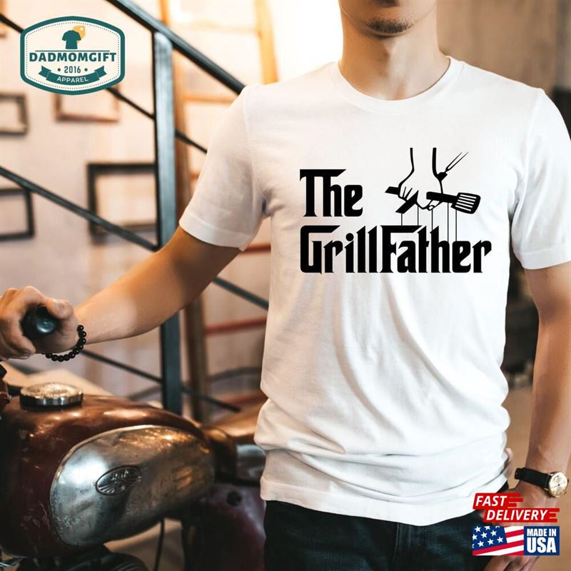 The Grillfather Shirt Fathers Gift From Daughter For Grill Day T-Shirt Hoodie