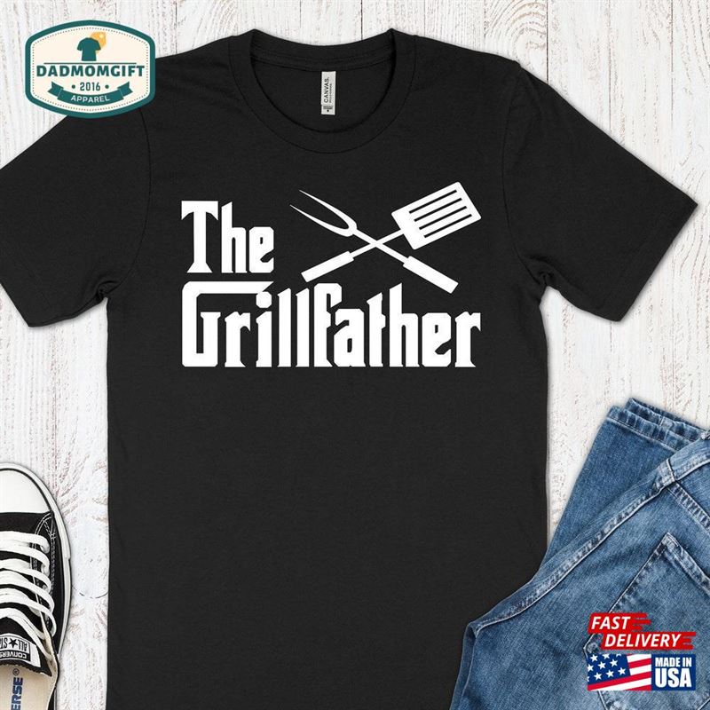 The Grillfather T-Shirt Funny Shirt For Dad Uncle Grandfather Bbq Hoodie Unisex