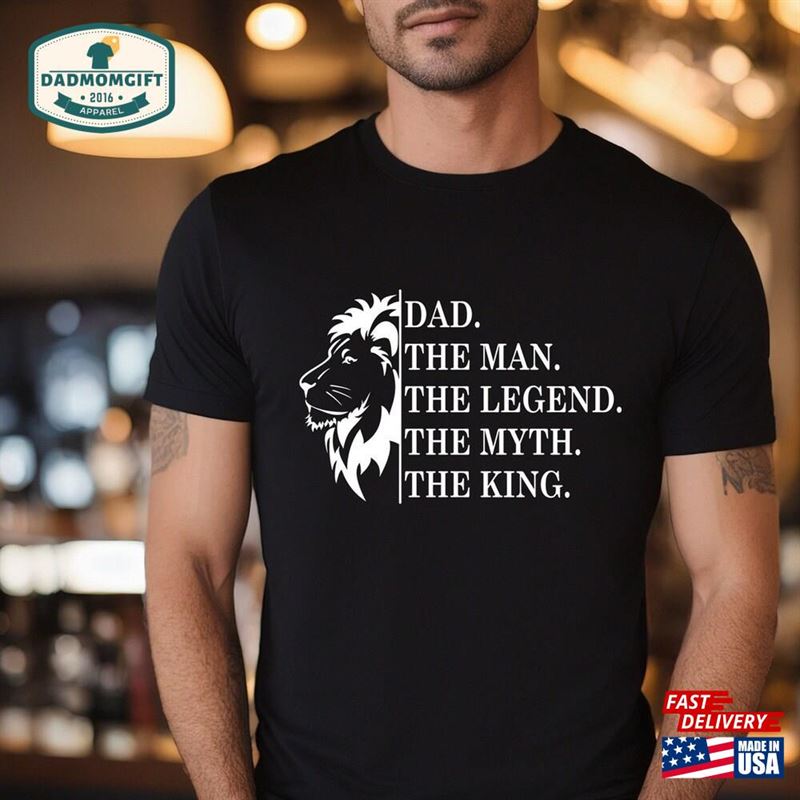 The Man Myth Legend Lion Dad Shirt Fathers Day From Wife Sweatshirt Unisex