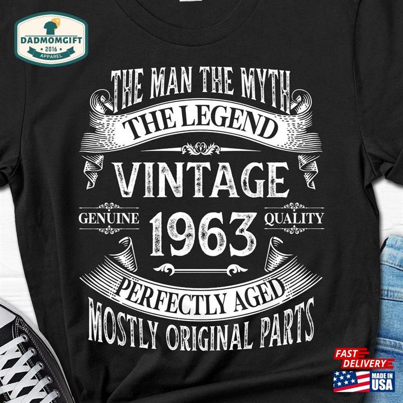 The Man Myth Legend Shirt Vintage 1963 Gift 60Th Birthday Men Sweatshirt Unisex