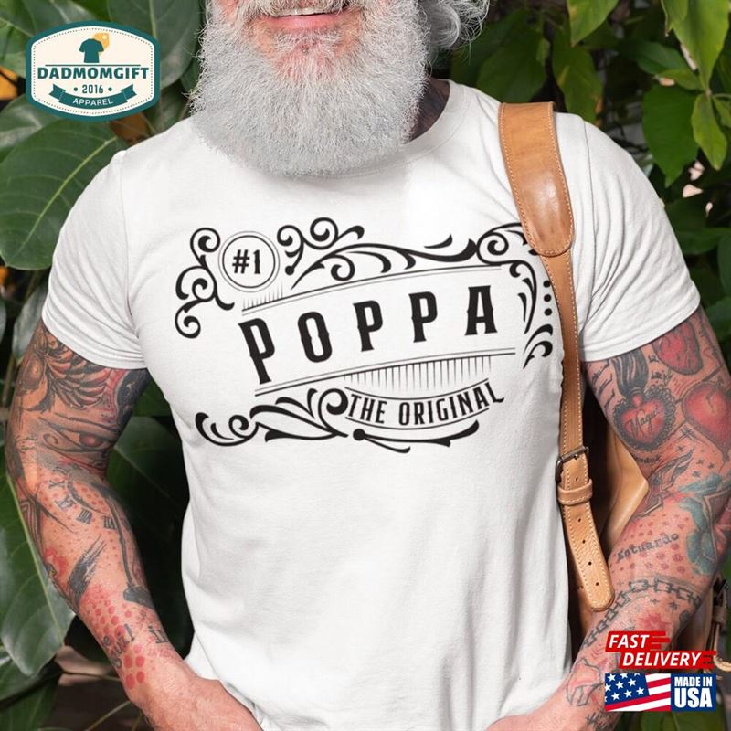 The Original Poppa Gift For Dad Classic Hoodie