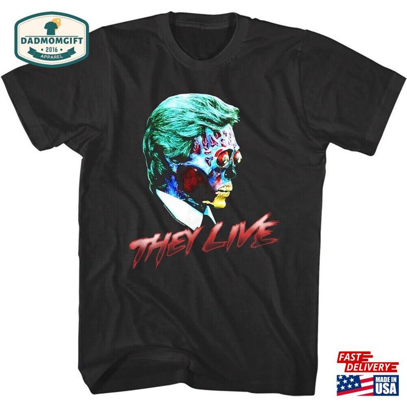 They Live Alien Politician Men’s T-Shirt 80S Horror Movie Inspired Tee Mens Graphic Vintage Color Pop Gift For Him Hoodie Classic