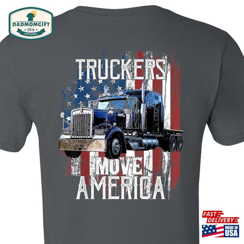 Truckers Move America Shirt Patriotic Trucker Skull Classic Sweatshirt