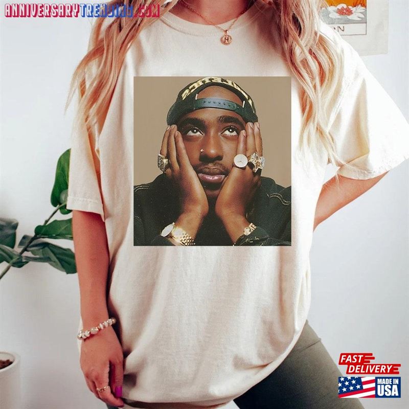 Tupac Shakur Vintage T-Shirt 2Pac Shirt Rapper Classic Hoodie -Bipubunny Store