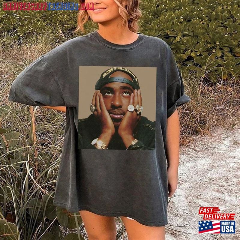 Tupac Shakur Vintage T-Shirt 2Pac Shirt Rapper Classic Hoodie -Bipubunny Store