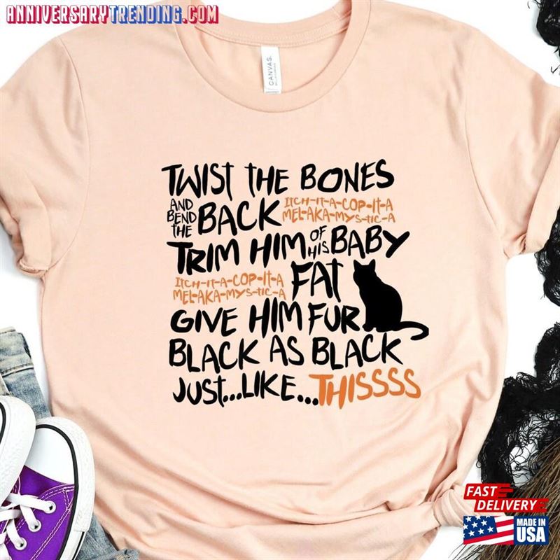 Twist The Bones Shirt Gift For Halloween Cat Black T-Shirt Classic Sweatshirt – Bipubunny Store