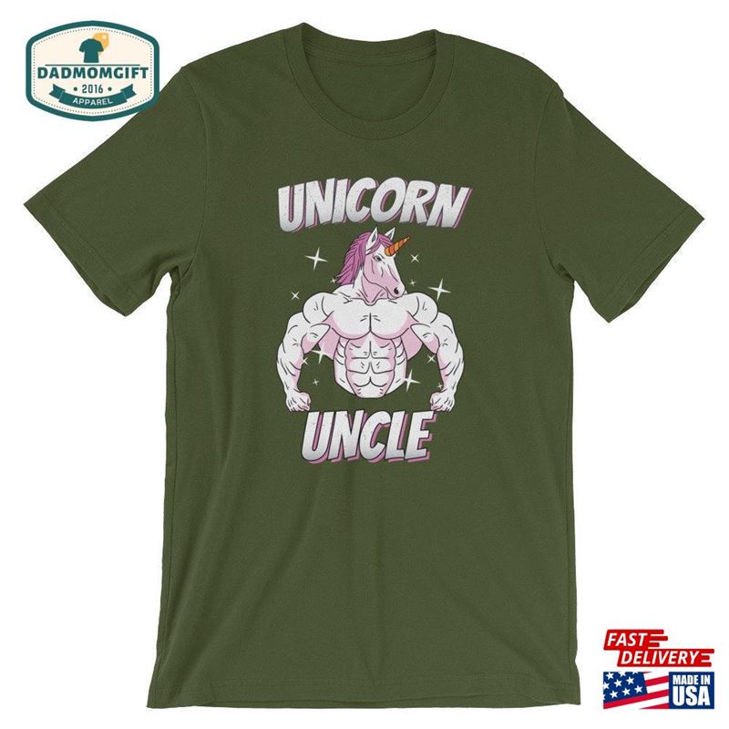 Unicorn Uncle T-Shirt Funny Men’s Gym Workout Fitness Funcle Daddy Super Hero Shirt Father Sweatshirt Unisex