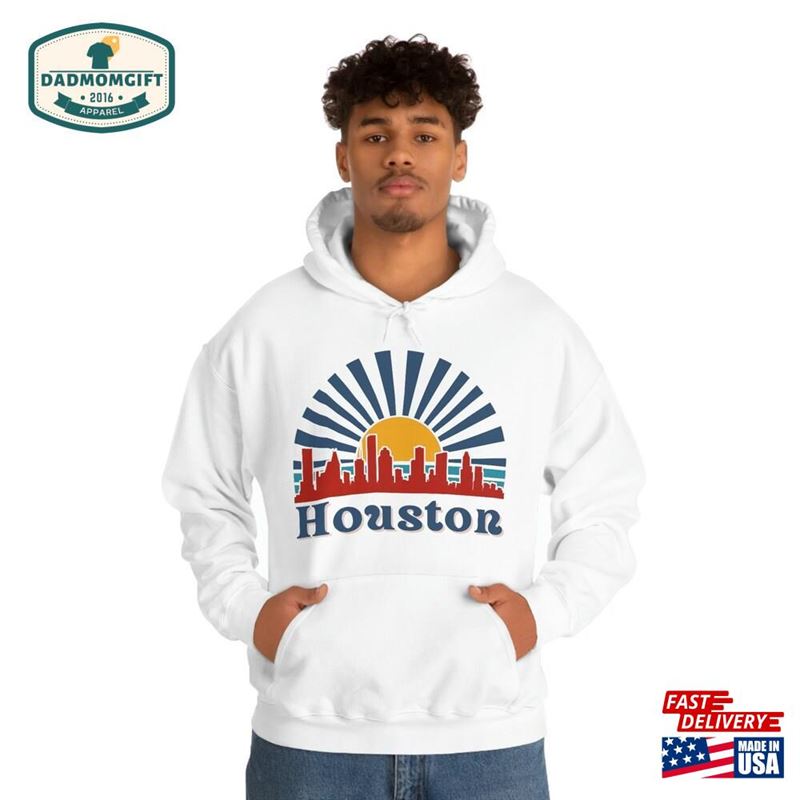 Unisex Houston Sweatshirt Retro Hoodie Classic