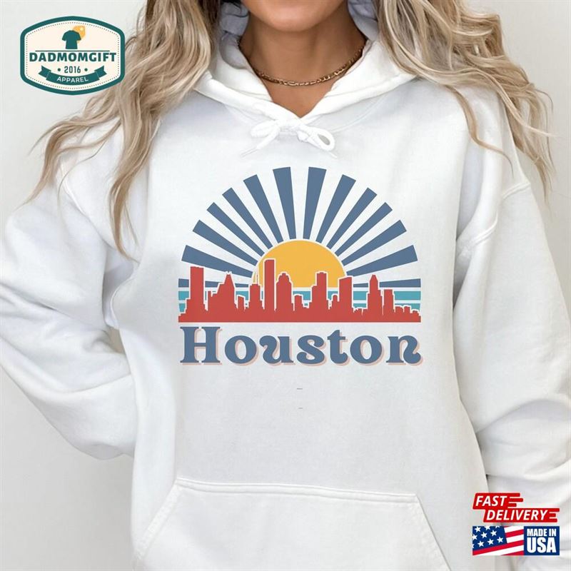 Unisex Houston Sweatshirt Retro Hoodie Classic