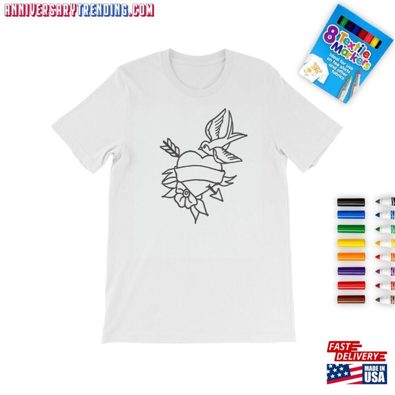 Unisex Tattoo Coloring Tee Classic T-Shirt – Bipubunny Store