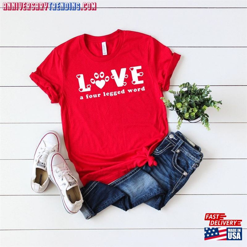 Valentines Day Shirt For Dog Lover Gift Mom Love T-Shirt Classic -Bipubunny Store