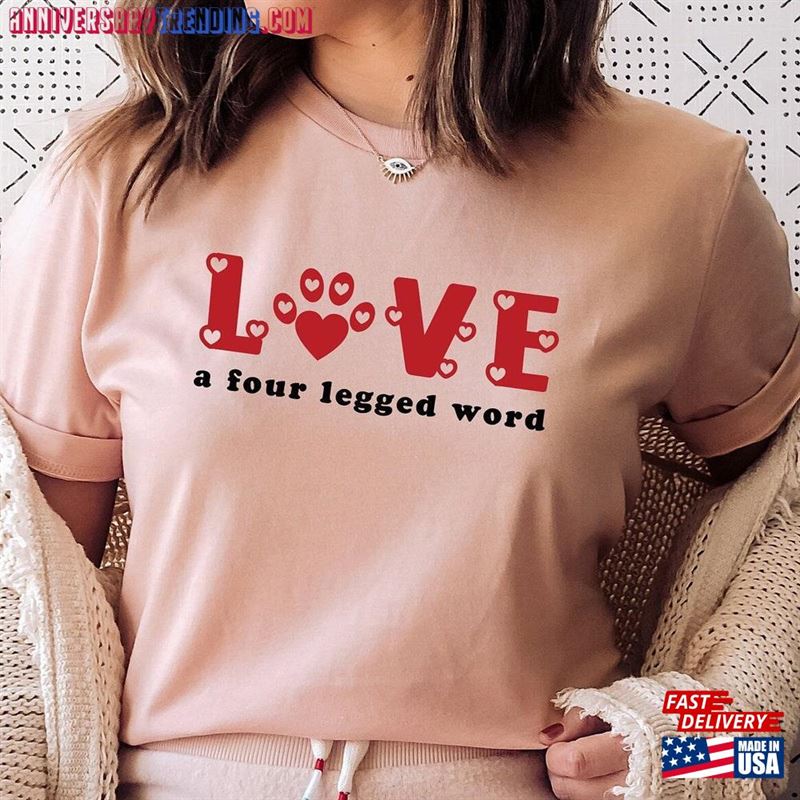 Valentines Day Shirt For Dog Lover Gift Mom Love T-Shirt Classic -Bipubunny Store