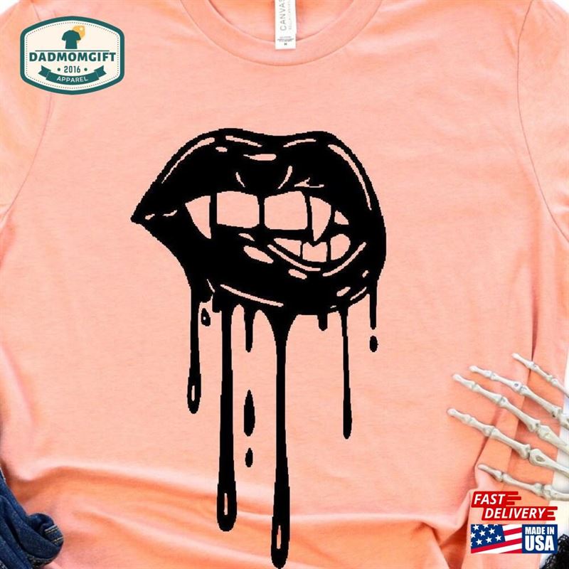 Vampire Lips Shirt Halloween T-Shirt Classic