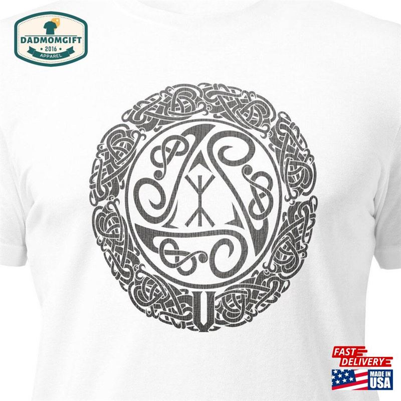 Viking Style T Shirt With Gebo Rune Unisex T-Shirt