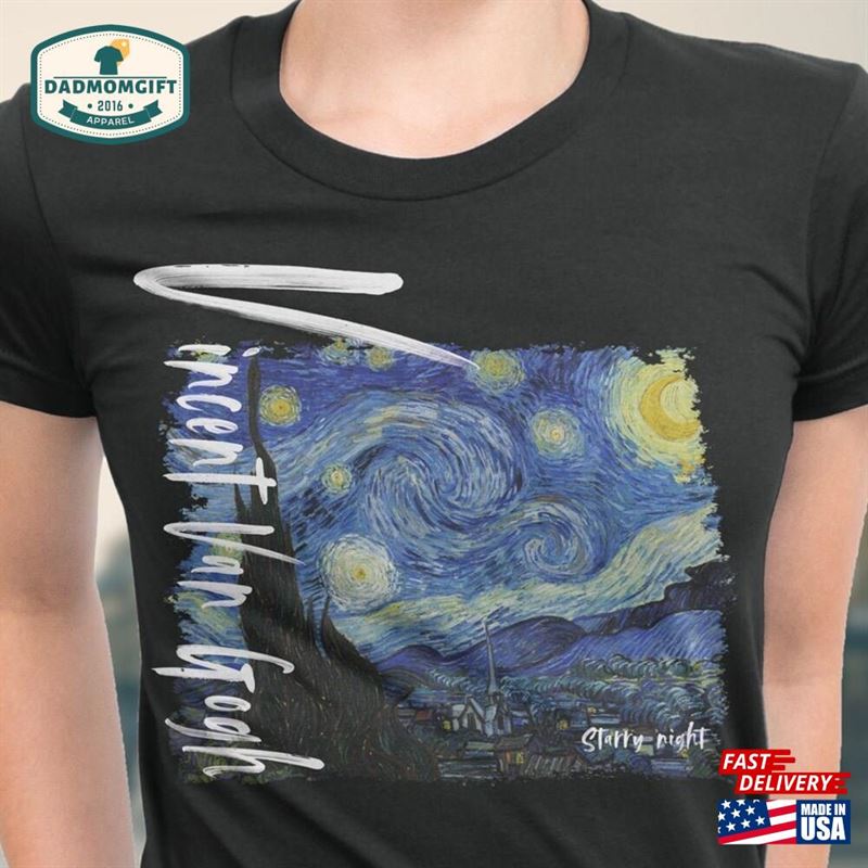 Vincent Van Gogh The Starry Night Shirt Artwork By Arteesty Unisex T-Shirt