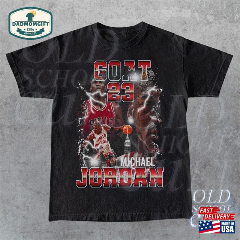 Vintage 90S Basketball Graphic T-Shirt Michael Jordan Goat Tee Retro Shirt Hoodie