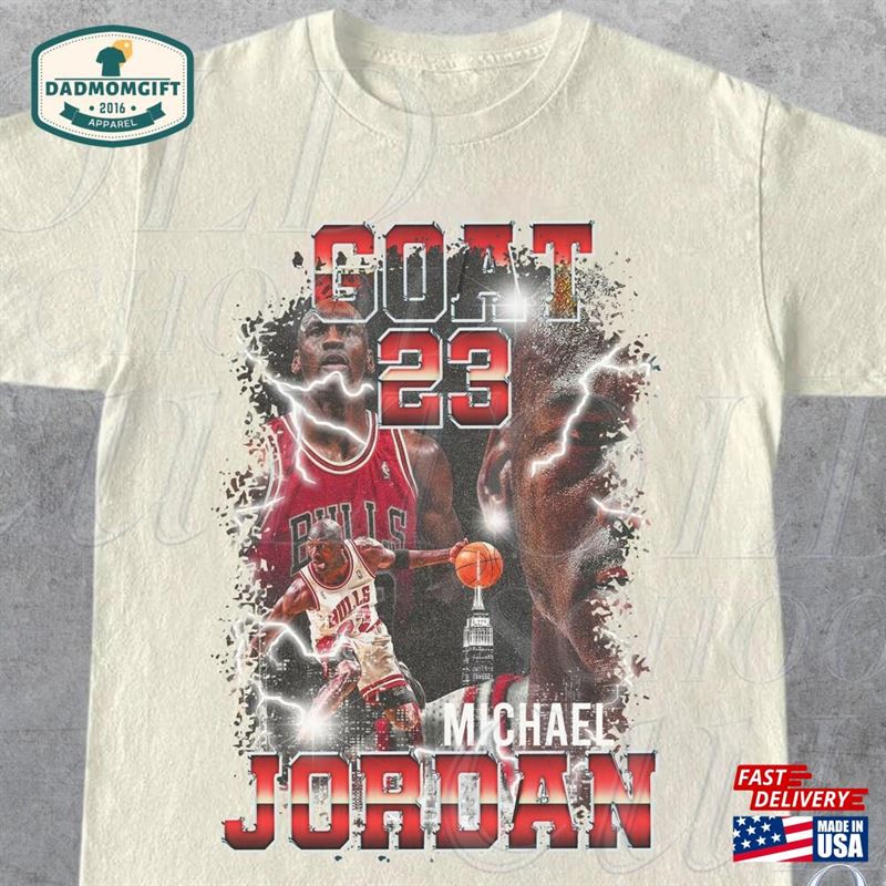 Vintage 90S Basketball Graphic T-Shirt Michael Jordan Goat Tee Retro Shirt Hoodie