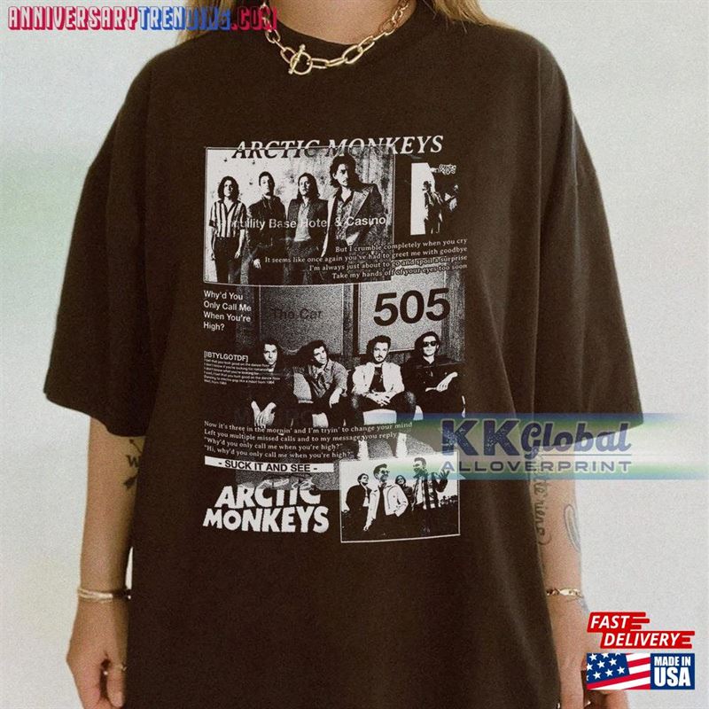 Vintage Arctic Monkeys Band T-Shirt Tour 2023 Am North American Shirt Sweatshirt Unisex – Bipubunny Store