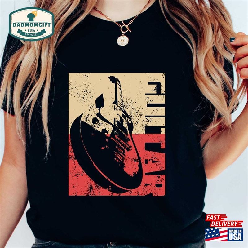 Vintage Electric Guitar T-Shirt Hoodie Sweatshirt