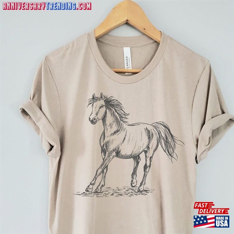 Vintage Horse Shirt T-Shirt Unisex Sweatshirt – Bipubunny Store