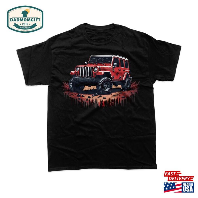 Vintage Jeep Adventures Car Roars To Life On This Epic T-Shirt Hoodie Unisex