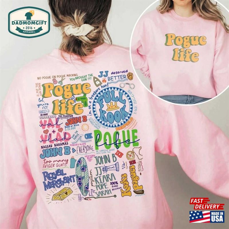 Vintage Outer Banks 2 Sided Sweatshirt Hoodie Shirt Pogue Life Unisex