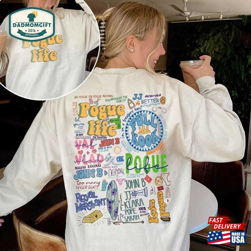 Vintage Outer Banks 2 Sided Sweatshirt Hoodie Shirt Pogue Life Unisex