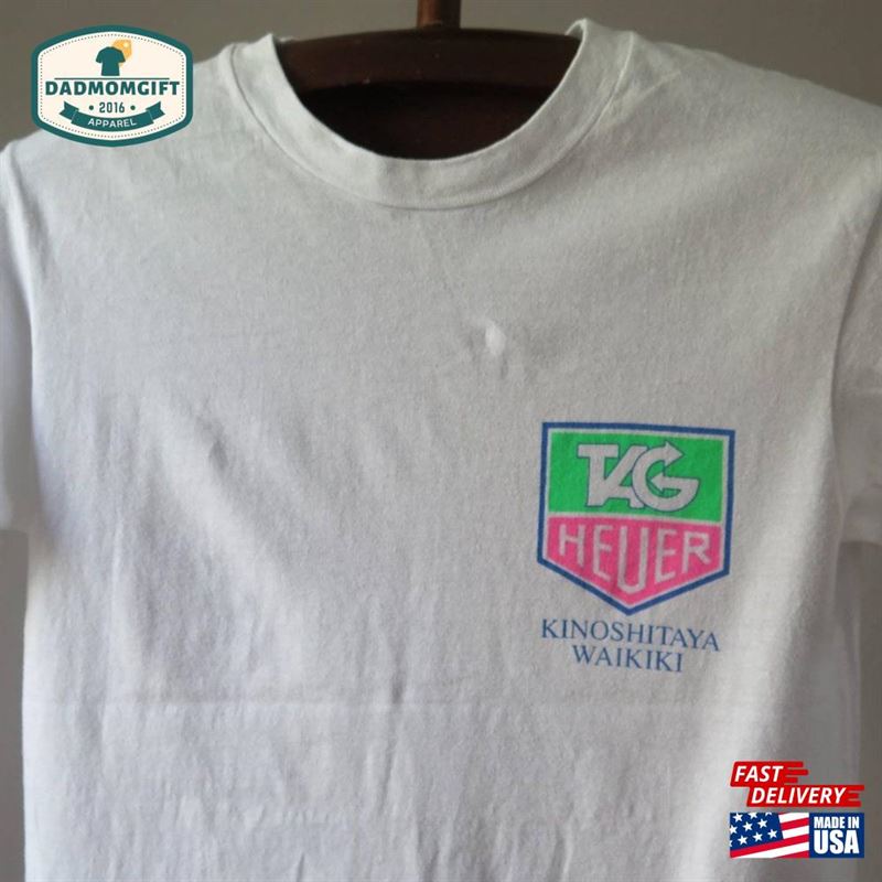 Vintage Tag Heuer Tshirt Pro Sport Watch Tee Surf T-Shirt Wear Vinage Pop Art Rare 80S 90S Unisex