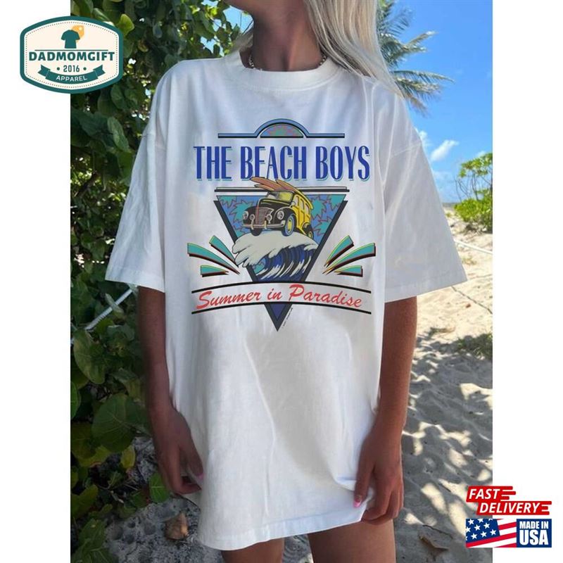 Vintage The Beach Boys 1985 Tour Band Shirt 80S Summer In Paradise Tee T-Shirt Hoodie