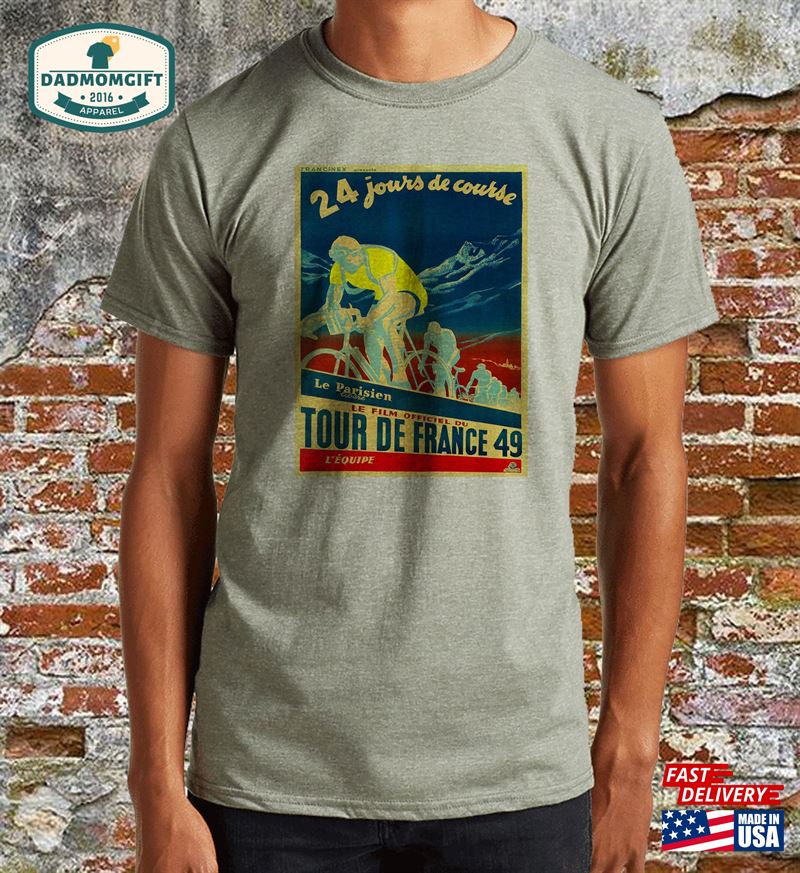 Vintage Tour De France 1949 Bike T-Shirt Unisex Hoodie