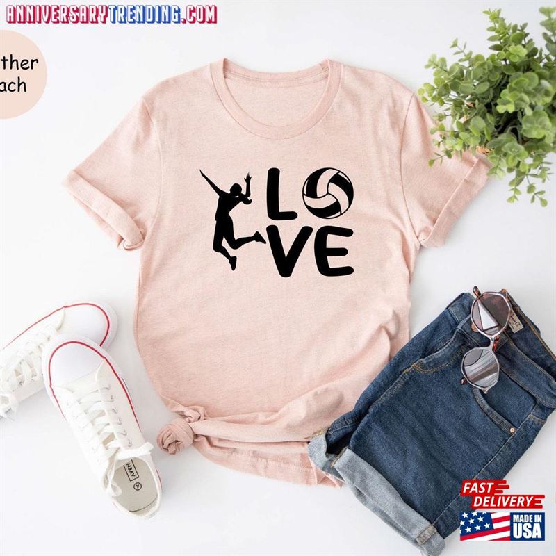 Volleyball Girl Love Shirt T-Shirt Mom Hoodie Unisex – Bipubunny Store