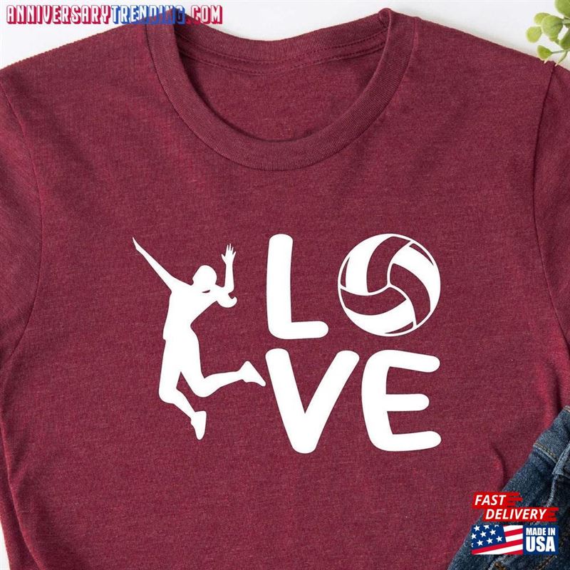 Volleyball Girl Love Shirt T-Shirt Mom Hoodie Unisex – Bipubunny Store