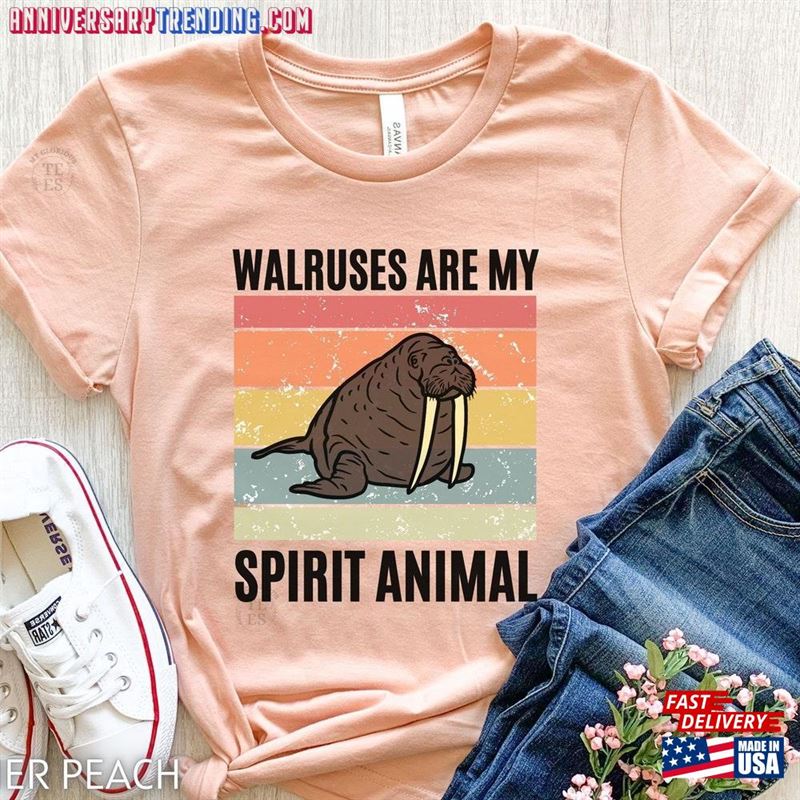 Walrus Shirt Gifts Funny T-Shirt Classic Unisex – Bipubunny Store