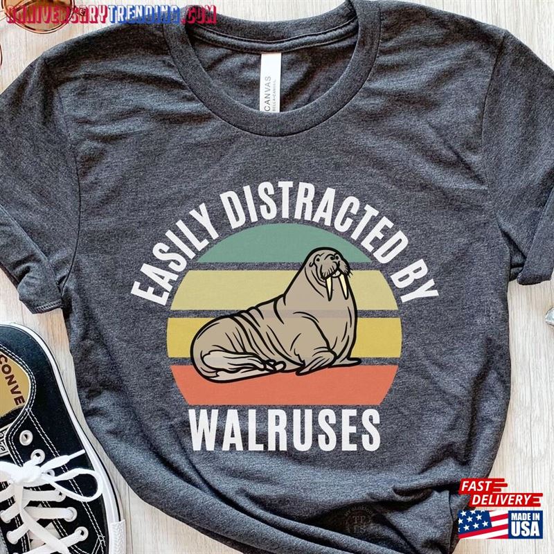 Walrus Shirt Gifts Funny T-Shirt Sweatshirt -Bipubunny Store