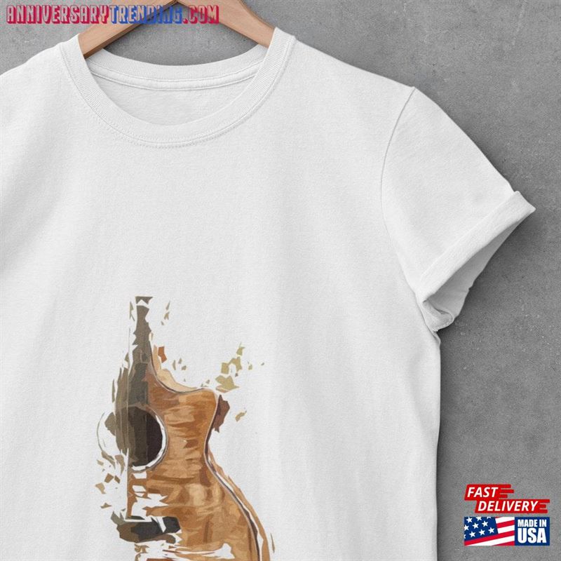 Watercolor Guitar T-Shirt Shirt Guitarist Gift Tshirt Unisex – Bipubunny Store