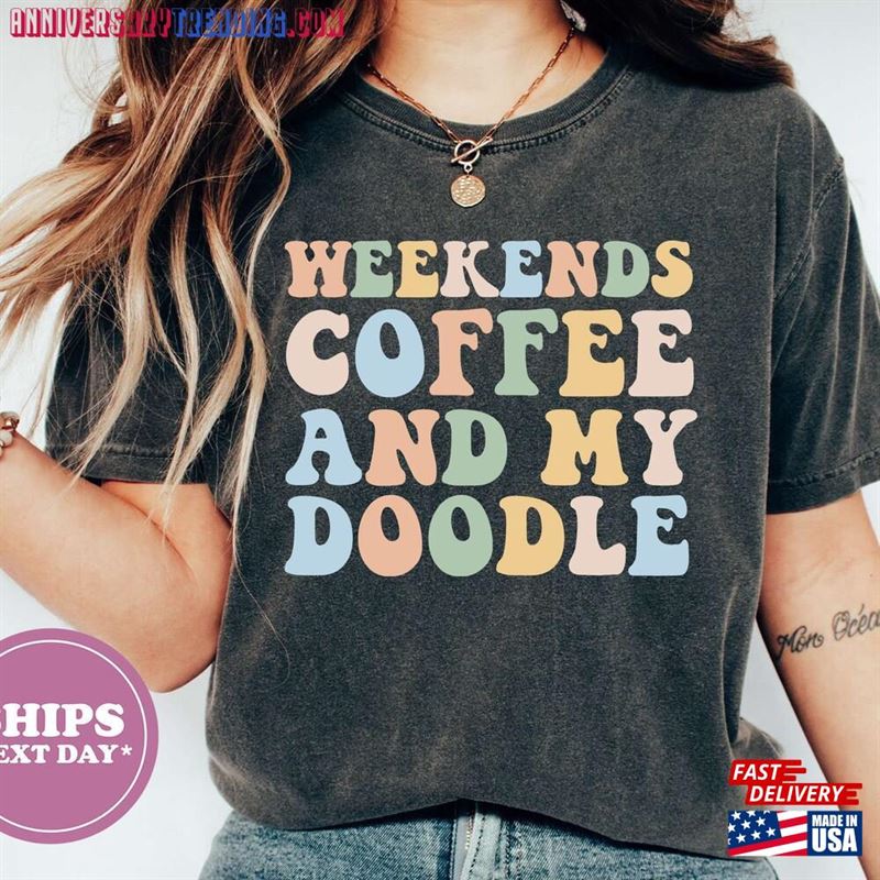 Weekends Coffee And My Doodle T-Shirt Classic Hoodie – Bipubunny Store