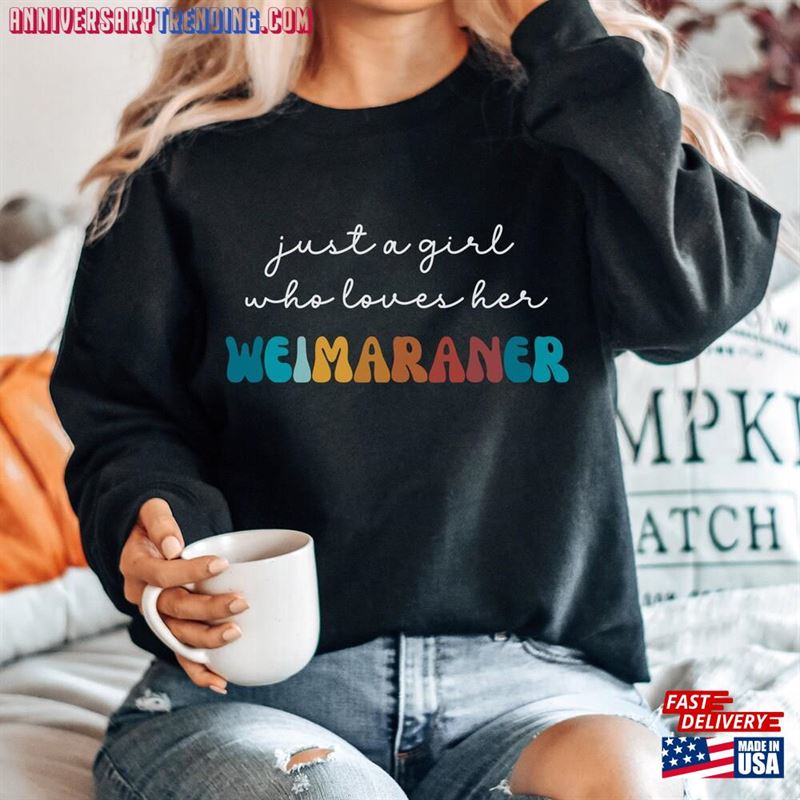 Weimaraner Dog Retro Sweatshirt Gift For Girl Or Woman Funny Sweater Hoodie T-Shirt – Bipubunny Store