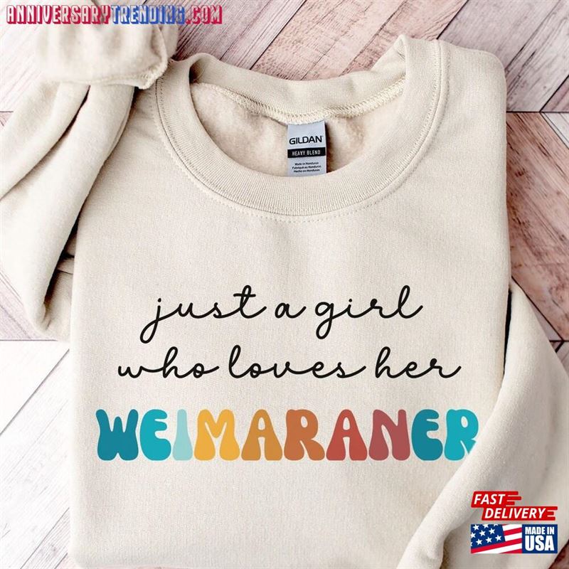 Weimaraner Dog Retro Sweatshirt Gift For Girl Or Woman Funny Sweater Hoodie T-Shirt – Bipubunny Store